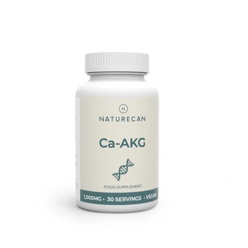 Alfa-ketoglutaran wapnia Naturecan – 1000 mg, 30 kapsułek, wegański suplement